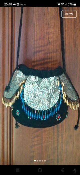 Bolso vintage lentejuelas y pedrería