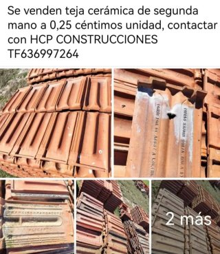 Tejas de cerámica plana (2ª mano)