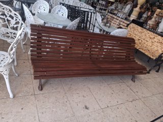 Banco de jardín 200cm madera y metal