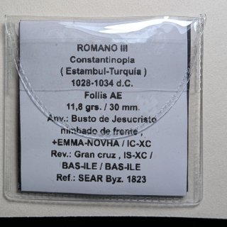 Follis bizantino Romano III 1028-1034 d.C.
