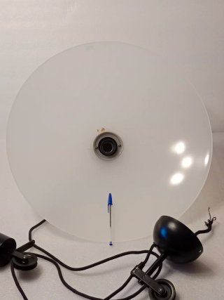 Lampara techo metalarte sube baja polea vintage