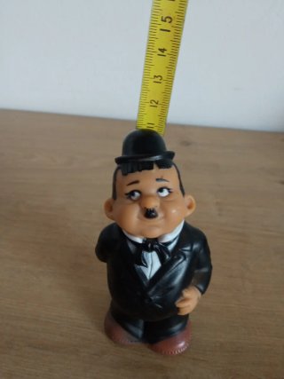 Figura goma Oliver Hardy vintage 70/80//