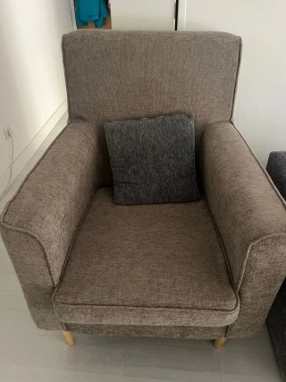 Sillón individual beige oscuro