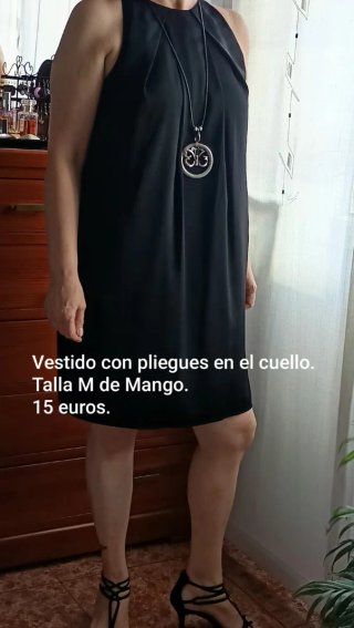Vestido negro Mango Talla M