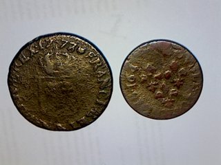 Lote 7 monedas antiguas Francia y Marruecos