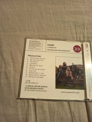 CD Saxon Lionheart promotional copy