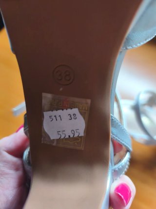 Sandalias Prestigio Plata Talla 38