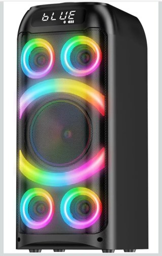 2 altavoces Bluetooth con Luces LED + 1 micrófono