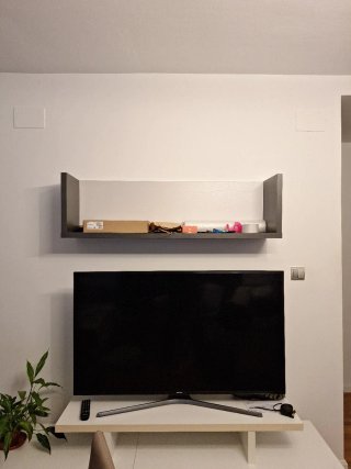 2 Estanterías de madera de color gris NEGOCIABLE!!