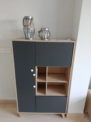 Vitrina madera y metal