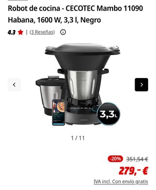 Cecotec Mambo Touch 11090 Robot Cocina.