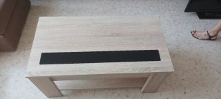 Estantería de pared madera y blanca