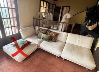 Sofá modular Bretz piel blanco