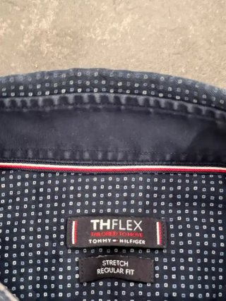 Camisa Tommy Hilfiger Negra Lunares Blancos