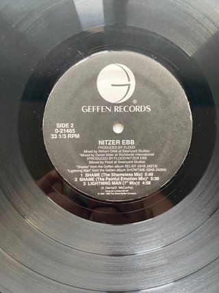Vinilo Maxi Nitzer Ebb Lightning Man 1990