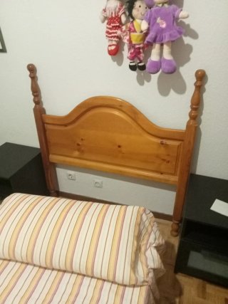 Cabecero madera pino