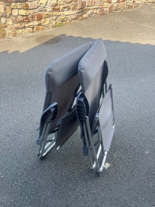 2 Sillas de Playa Aluminio Plegables