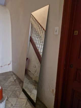 Espejo de pie madera y cristal