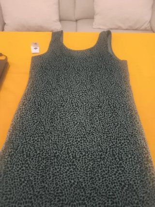 Vestido corto estampado verde