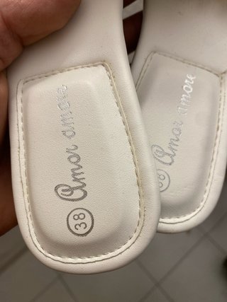Sandalias Amor Amore blancas talla 38