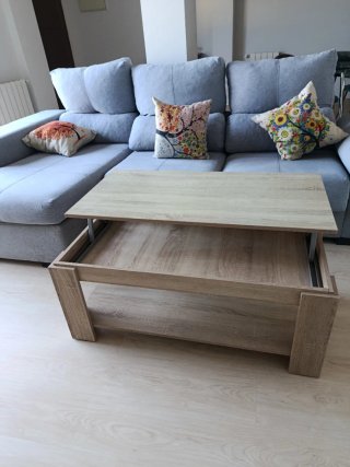 Mesa de centro elevable madera