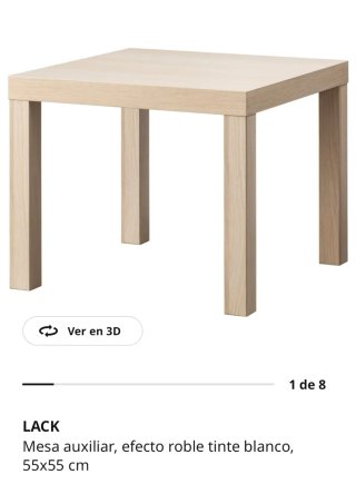 Mesa auxiliar de madera clara