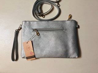 Bolso de mano/bandolera plateado