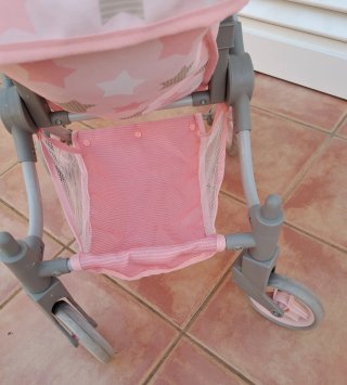 Carrito Muñecas Eurekakids Estrellas Rosa