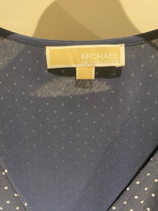 Vestido Michael Kors lunares azul