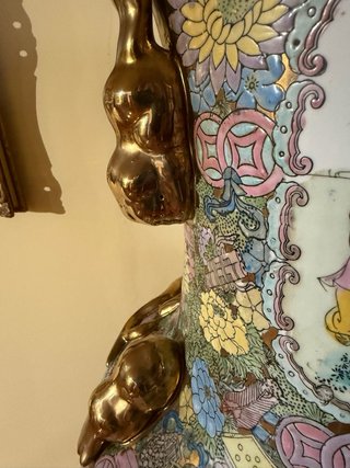 Jarrón chino grande decorado