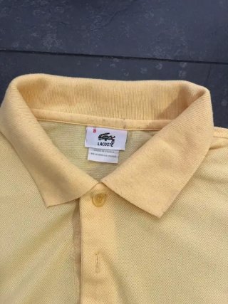 Polo Lacoste Clásico Amarillo Manga Corta Talla M