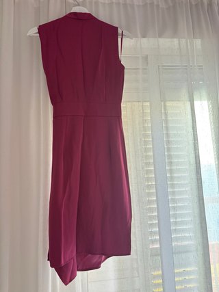 Vestido Mango Morado Elegante