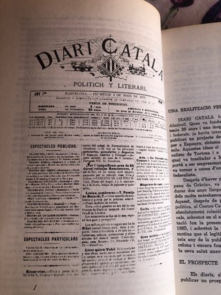Història dels diaris en català: Barcelona 187...