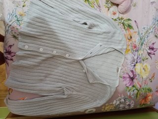 Chaqueta de punto gris