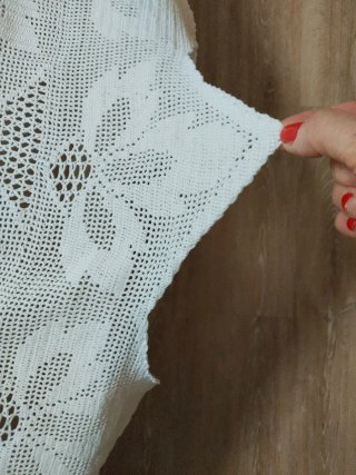 Colcha ganchillo hecha a  mano blanca cama 150