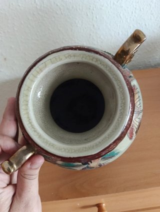 Jarrón antiguo decorado japones
