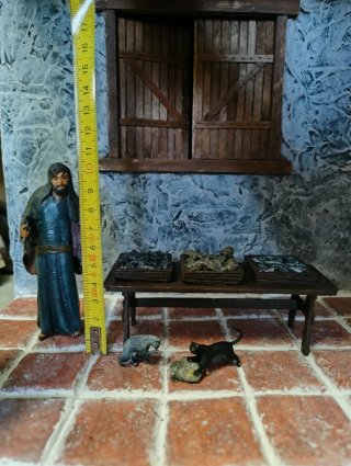 ¡¡OFERTA!! Pescadero con puesto y gatos para Belén
