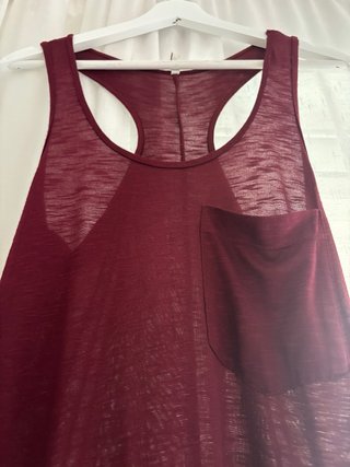 Vestido largo Stradivarius burdeos