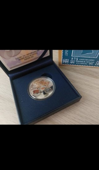 Moneda 10€ 175 Aniversario Primer Sello España