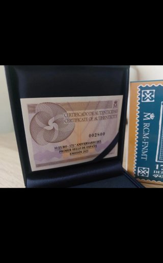 Moneda 10€ 175 Aniversario Primer Sello España
