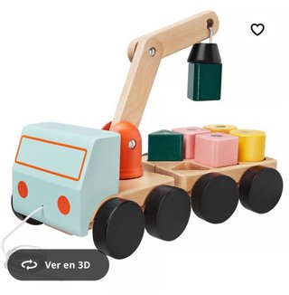Grúa de madera UPPSTÅ con cubos IKEA