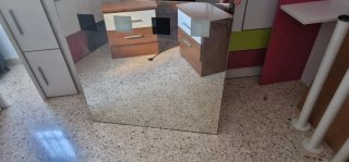 Espejo Dormitorio Madera y Cristal