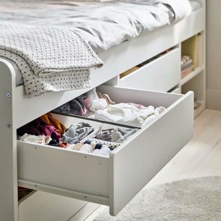 Cama individual Slakt de Ikea 90x200cm con cajones