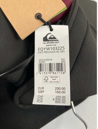 Neopreno Quiksilver MS Nuevo