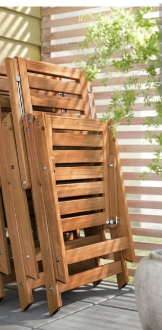 Silla plegable de jardín de madera