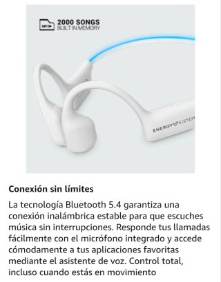 Auriculares Energy Sistem AquaSport Blancos