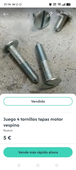 Juego tornillos Vespino