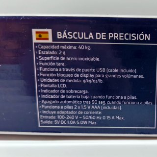 Báscula de precisión Orbegozo PC3100