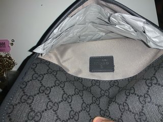 Borsa a spalla Gucci GG Supreme grigia