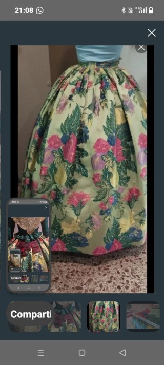 Traje de Fallera Oro y Verde